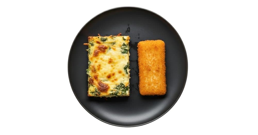 Fischstäbchen mit Spinat-Gratin